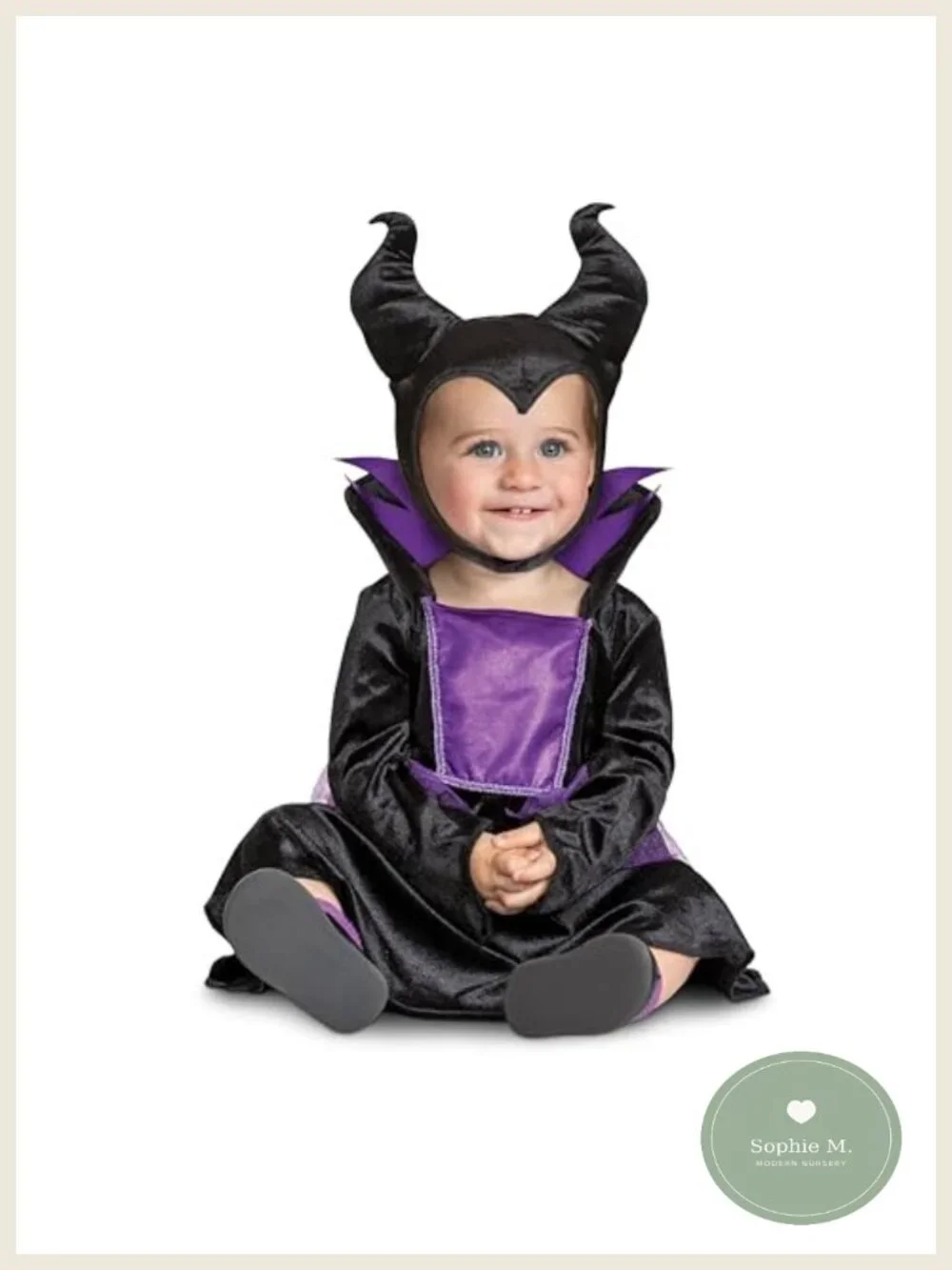 Infant Maleficent Halloween Costume with Horned Headpiece, Disney Baby Outfit